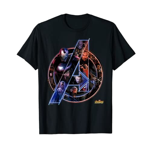 T-shirt Avengers noir homme/femme