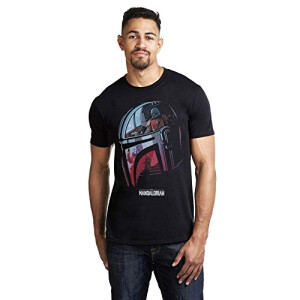 T-shirt Le Mandalorian - Star Wars - casque noir homme