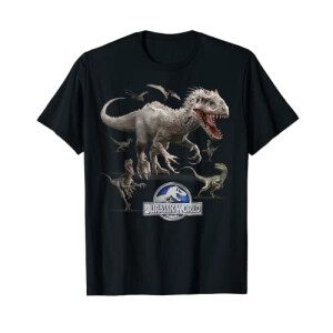 T-shirt Jurassic Park noir homme/femme