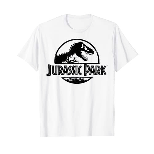 T-shirt Jurassic Park blanc homme/femme