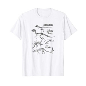 T-shirt Jurassic Park blanc homme/femme