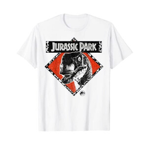 T-shirt Jurassic Park blanc homme/femme