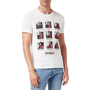 T-shirt Tokyo, Le professeur, Berlin, Nairobi, Rio, Denver, Helsinki - La casa de papel - blanc homme
