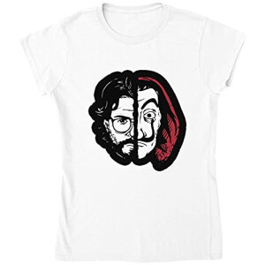 T-shirt Le professeur - La casa de papel - blanc femme