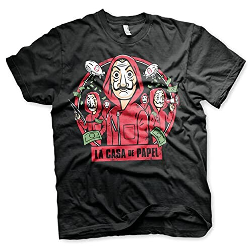 T-shirt La casa de papel noir homme
