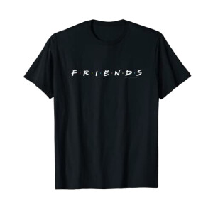 T-shirt Rachel Green, Joey Tribbiani, Ross Geller, Chandler Bing, Monica Geller, Phoebe Buffay - Friends - noir homme/femme