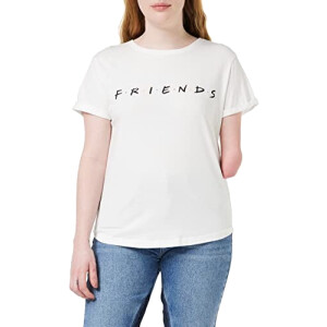 T-shirt Rachel Green, Joey Tribbiani, Ross Geller, Chandler Bing, Monica Geller, Phoebe Buffay, Central Perk - Friends - blanc femme