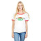 T-shirt Rachel Green, Joey Tribbiani, Ross Geller, Chandler Bing, Monica Geller, Phoebe Buffay, Central Perk - Friends - blanc/rouge femme - miniature