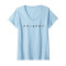 T-shirt Friends bleu col en v femme - miniature