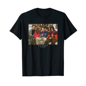 T-shirt Rachel Green, Joey Tribbiani, Ross Geller, Chandler Bing, Monica Geller, Phoebe Buffay - Friends - noir homme/femme