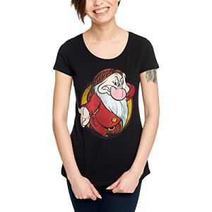 T-shirt Grincheux - Blanche-Neige - noir homme/femme