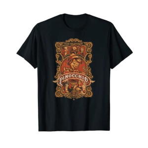 T-shirt Pinocchio noir homme/femme