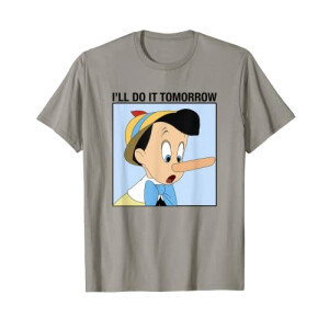 T-shirt Pinocchio gris homme/femme