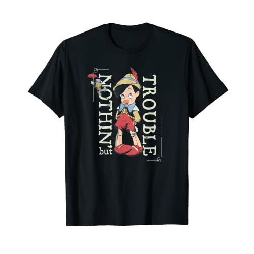 T-shirt Jiminy Cricket - Pinocchio - noir homme/femme