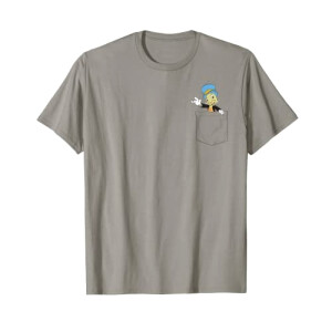 T-shirt Jiminy Cricket - Pinocchio - gris homme/femme