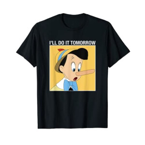 T-shirt Pinocchio noir homme/femme