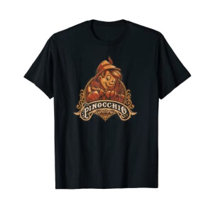 T-shirt Pinocchio noir homme/femme