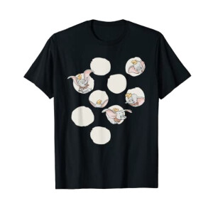 T-shirt Dumbo noir homme/femme