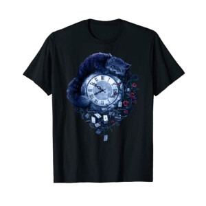 T-shirt Chat du Cheshire - Alice au pays des merveilles - noir homme/femme