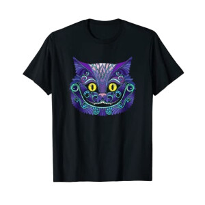 T-shirt Chat du Cheshire - Alice au pays des merveilles - noir homme/femme