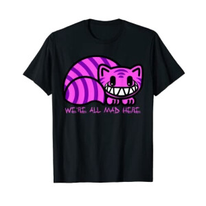 T-shirt Chat du Cheshire - Alice au pays des merveilles - noir homme/femme
