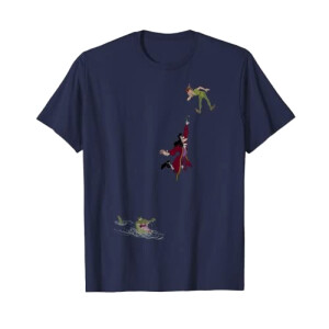 T-shirt Capitaine Crochet, Capitaine Crochet - Peter Pan - bleu homme/femme