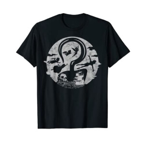 T-shirt Capitaine Crochet, Capitaine Crochet - Peter Pan - noir homme/femme