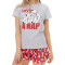 T-shirt Les 101 dalmatiens gris femme - miniature