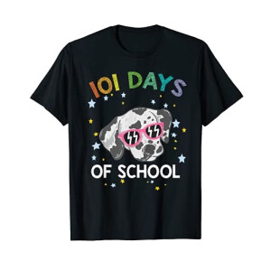 T-shirt Les 101 dalmatiens noir homme/femme