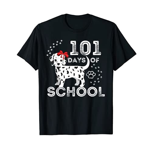 T-shirt Les 101 dalmatiens noir homme/femme