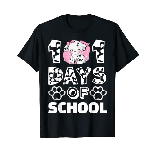 T-shirt Les 101 dalmatiens noir homme/femme
