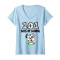 T-shirt Les 101 dalmatiens bleu col en v femme - miniature