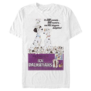 T-shirt Les 101 dalmatiens blanc. homme