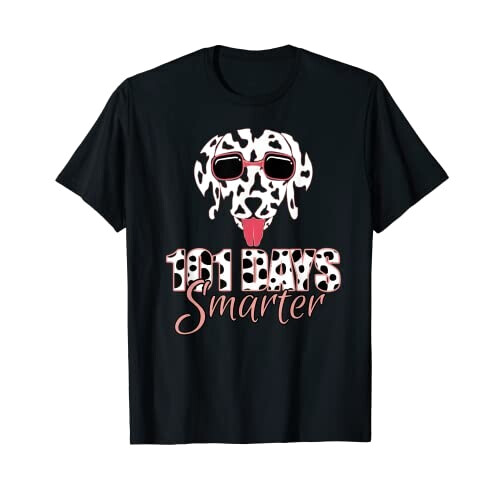 T-shirt Les 101 dalmatiens noir homme/femme
