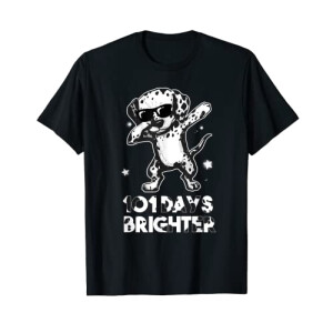 T-shirt Les 101 dalmatiens noir homme/femme