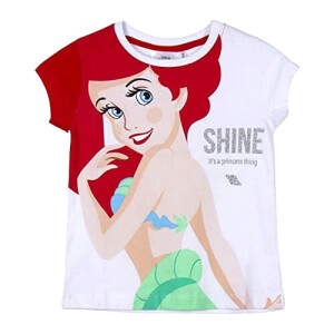 T-shirt Ariel, Max - La petite sirène - blanc. fille
