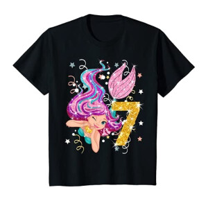 T-shirt La petite sirène noir fille/garçon