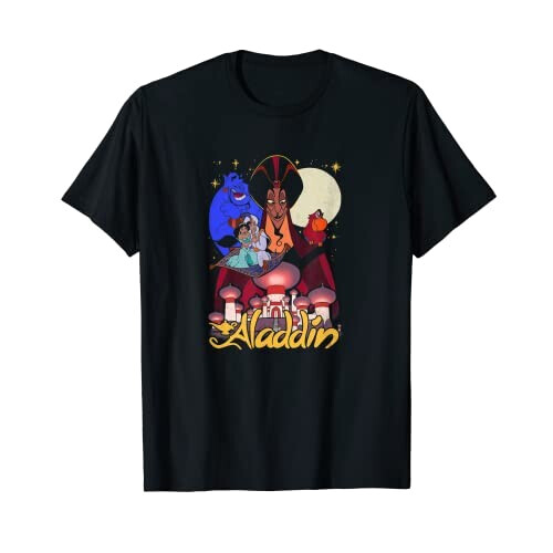 T-shirt Aladdin noir homme/femme