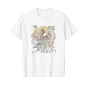 T-shirt Aladdin blanc homme/femme