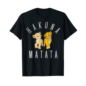 T-shirt Nala, Simba, Hakuna Matata - Le roi lion - noir homme/femme