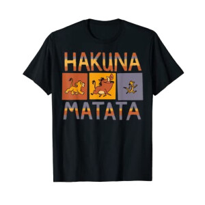 T-shirt Hakuna Matata - Le roi lion - noir homme/femme