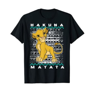 T-shirt Simba, Hakuna Matata - Le roi lion - noir homme/femme