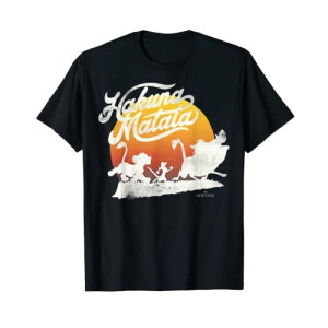 T-shirt Hakuna Matata - Le roi lion - noir homme/femme