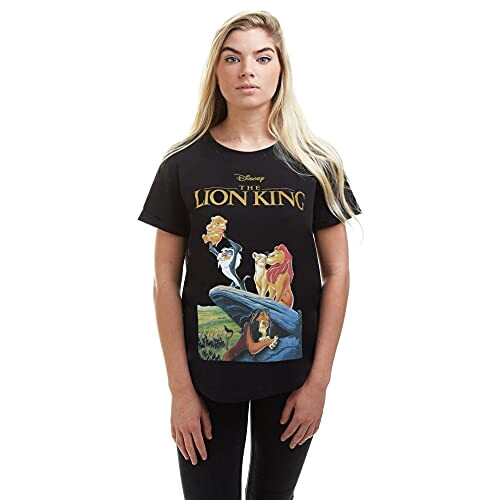 T-shirt Mufasa, Pumbaa, Simba, Timon - Le roi lion - noir femme