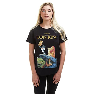 T-shirt Mufasa, Pumbaa, Simba, Timon - Le roi lion - noir femme