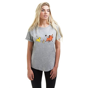 T-shirt Mufasa, Pumbaa, Simba, Timon - Le roi lion - gris (sport grey spo) femme