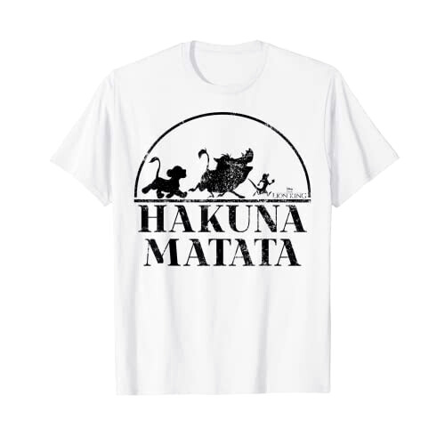 T-shirt Hakuna Matata - Le roi lion - blanc homme/femme