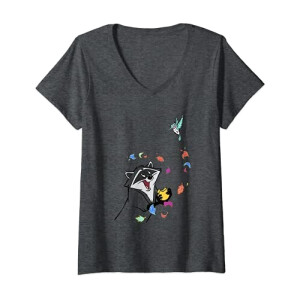 T-shirt Flit, Meeko - Pocahontas - gris col en v femme