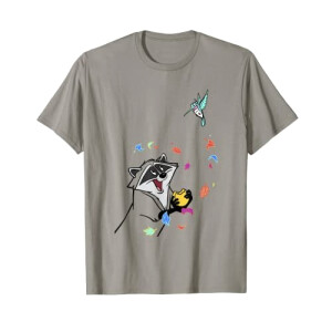 T-shirt Flit, Meeko - Pocahontas - gris homme/femme