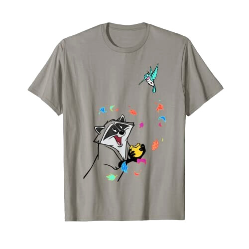 T-shirt Flit, Meeko - Pocahontas - gris homme/femme